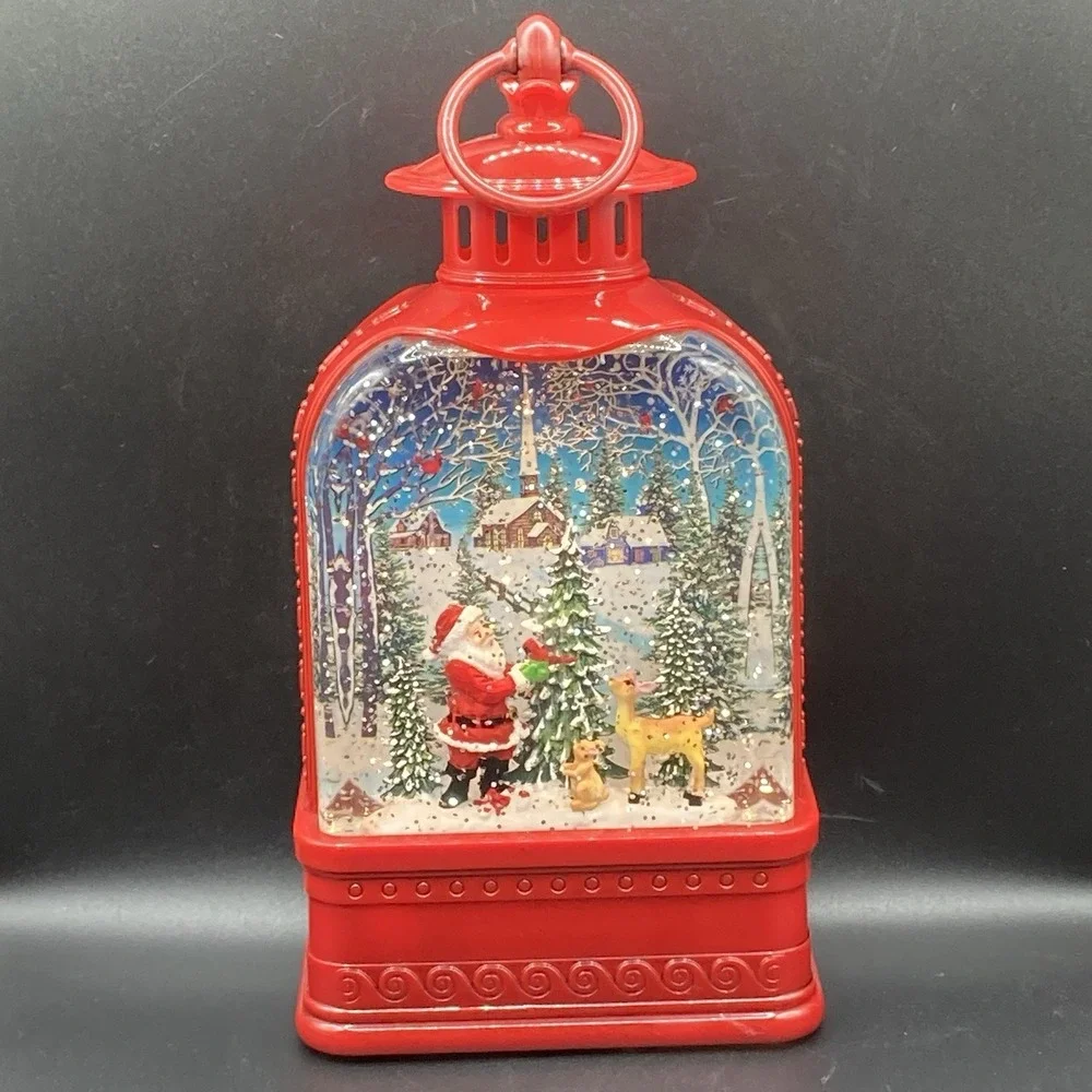 Santa Deer Dome Glitter Lantern  / Snow Globe 9